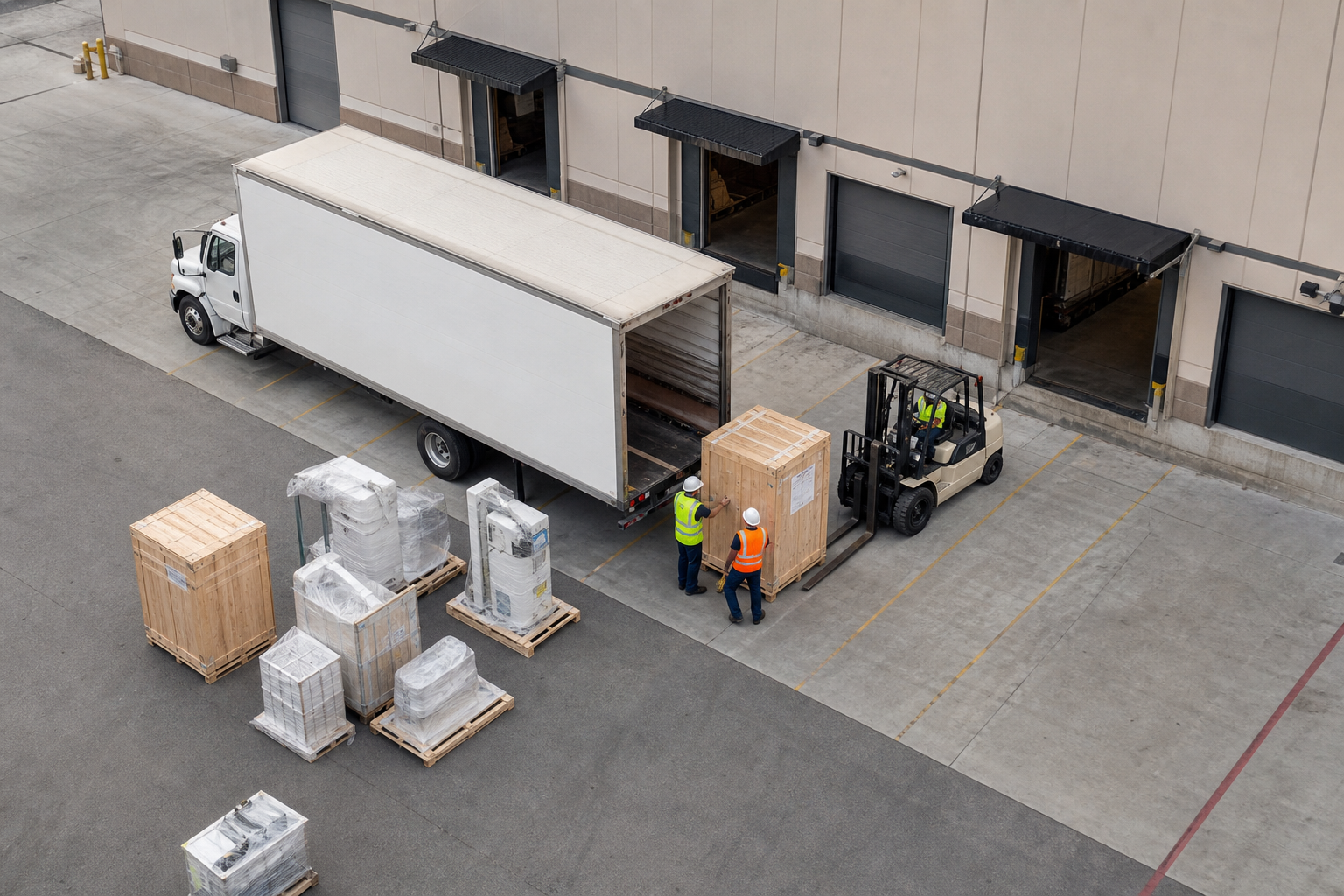 Medical Equipment Logistics Aerial View